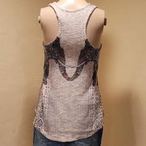 Ginger G knit high low racerback boho elephant tank top - Size Small